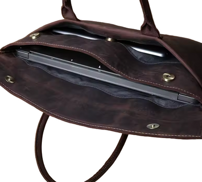 Rufus Leather Flap Tote