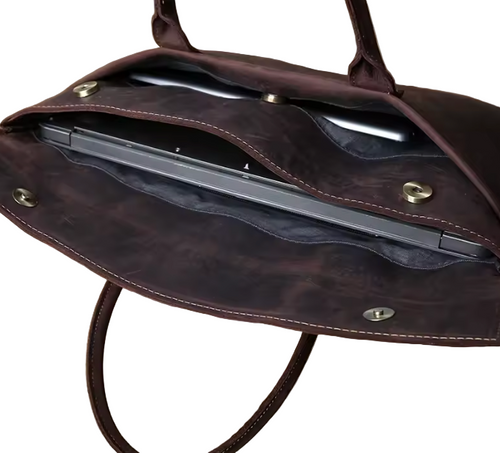 Rufus Leather Flap Tote