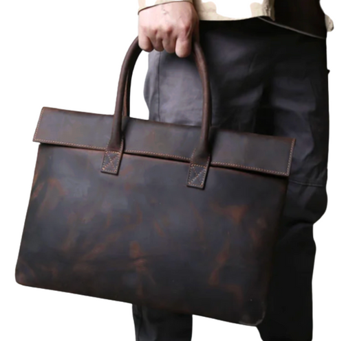 Rufus Leather Flap Tote