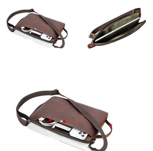 Carlisle Structured Leather Laptop Bag