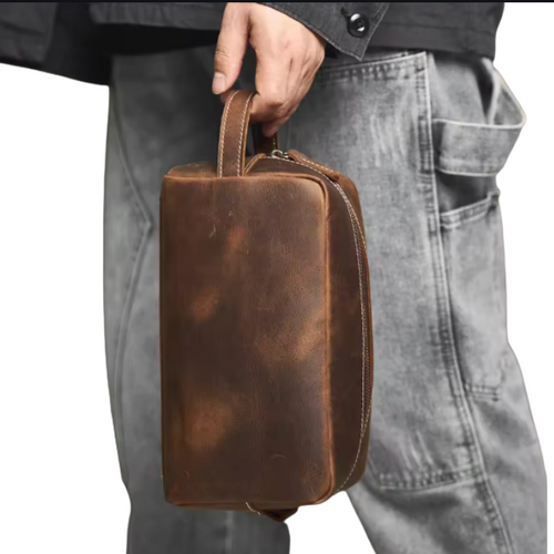 Grenville Leather Toiletry Bag