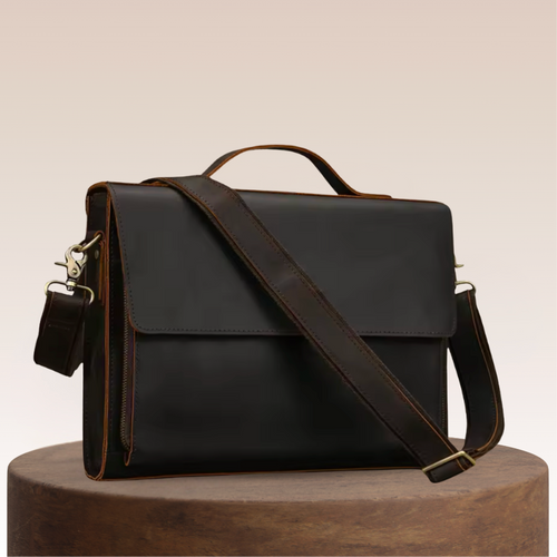 Beckett Structured Leather Briefcase