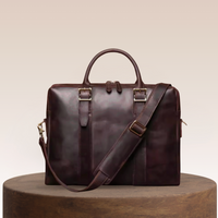 Thornton Wide-Opening Leather Briefcase
