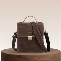 Bancroft Lock-Closure Leather Crossbody