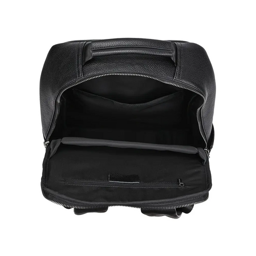 Everett Zip Leather Laptop Backpack