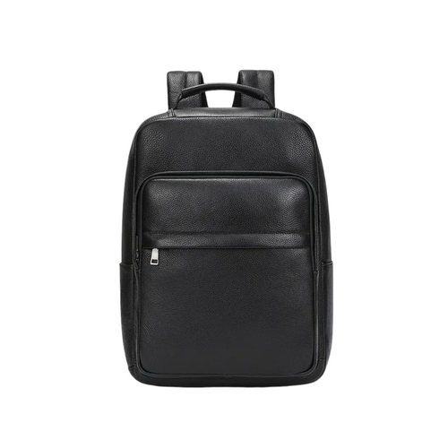 Everett Zip Leather Laptop Backpack