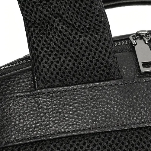 Everett Zip Leather Laptop Backpack